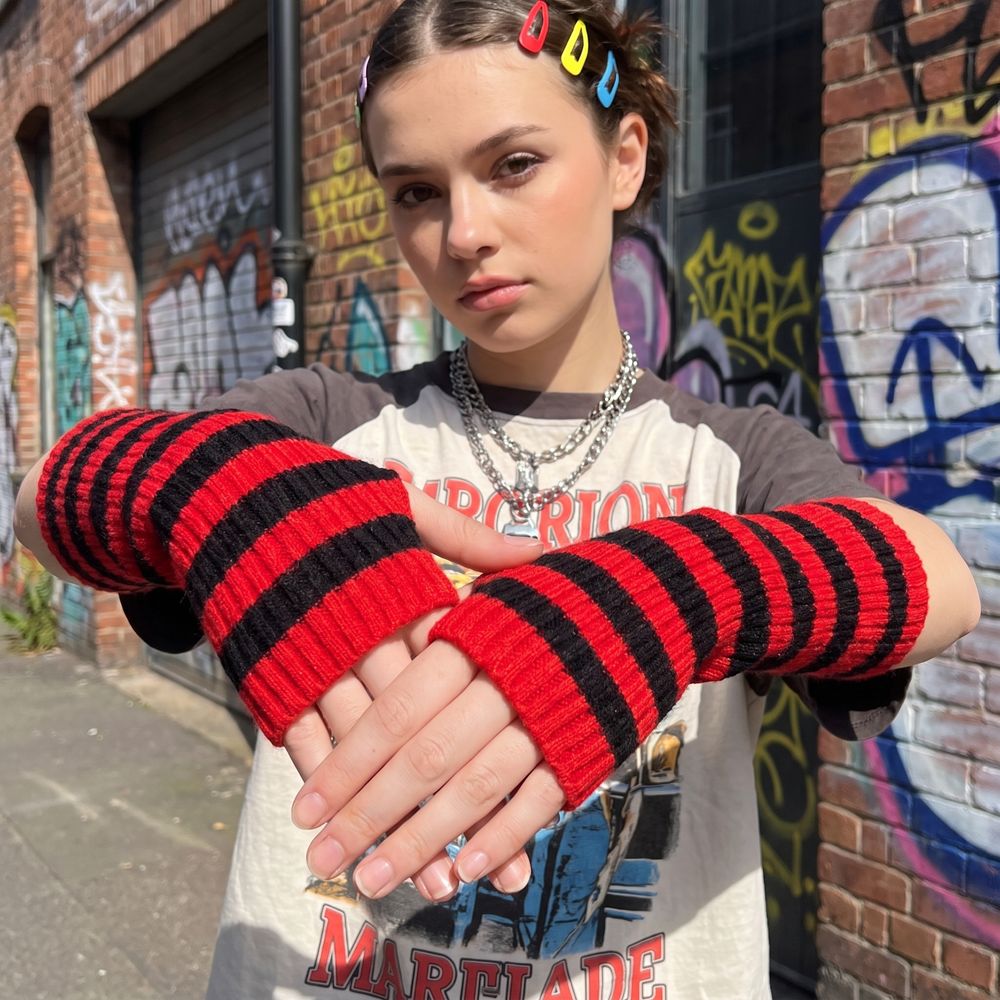 Women'S Fashion Gloves - Guantes Largos sin Dedos de Punto