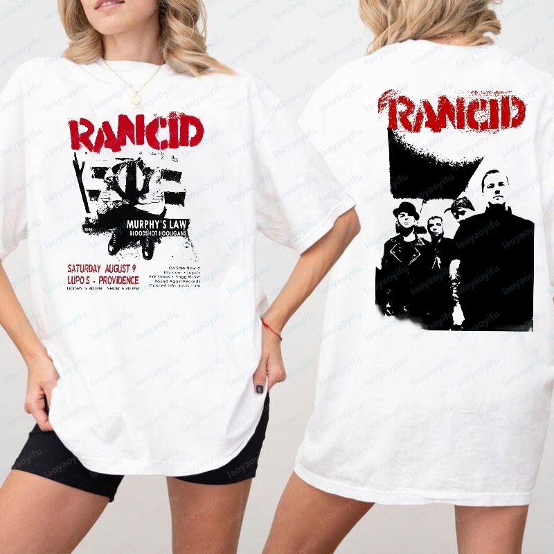 Women'S Fashion Edgy - Camiseta Rancid con estampado de doble