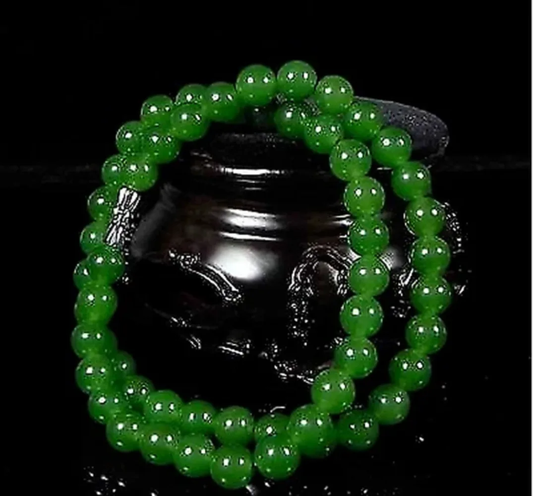 Women And Men Fashion - Collar de cuentas verdes naturales genuinas,