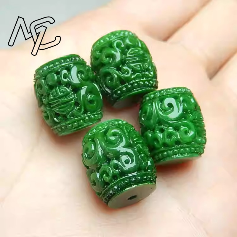 Women And Men Fashion - 5 cuentas talladas de Jade VERDE