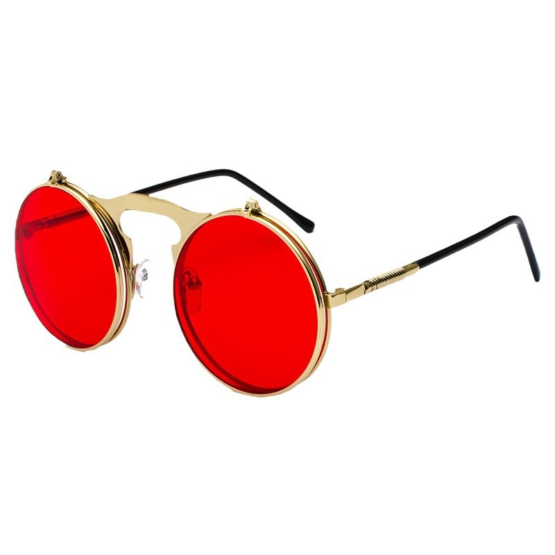 Women'S Fashion Eyeglass Frames - Gafas de Sol Redondas Retro Steampunk