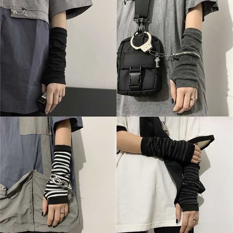 Women'S Fashion Gloves - Guantes largos de punto sin dedos,