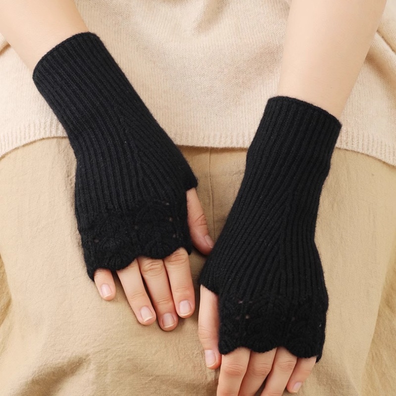 Women'S Fashion Gloves - Nuevos Guantes Cálidos de Medio Dedo,