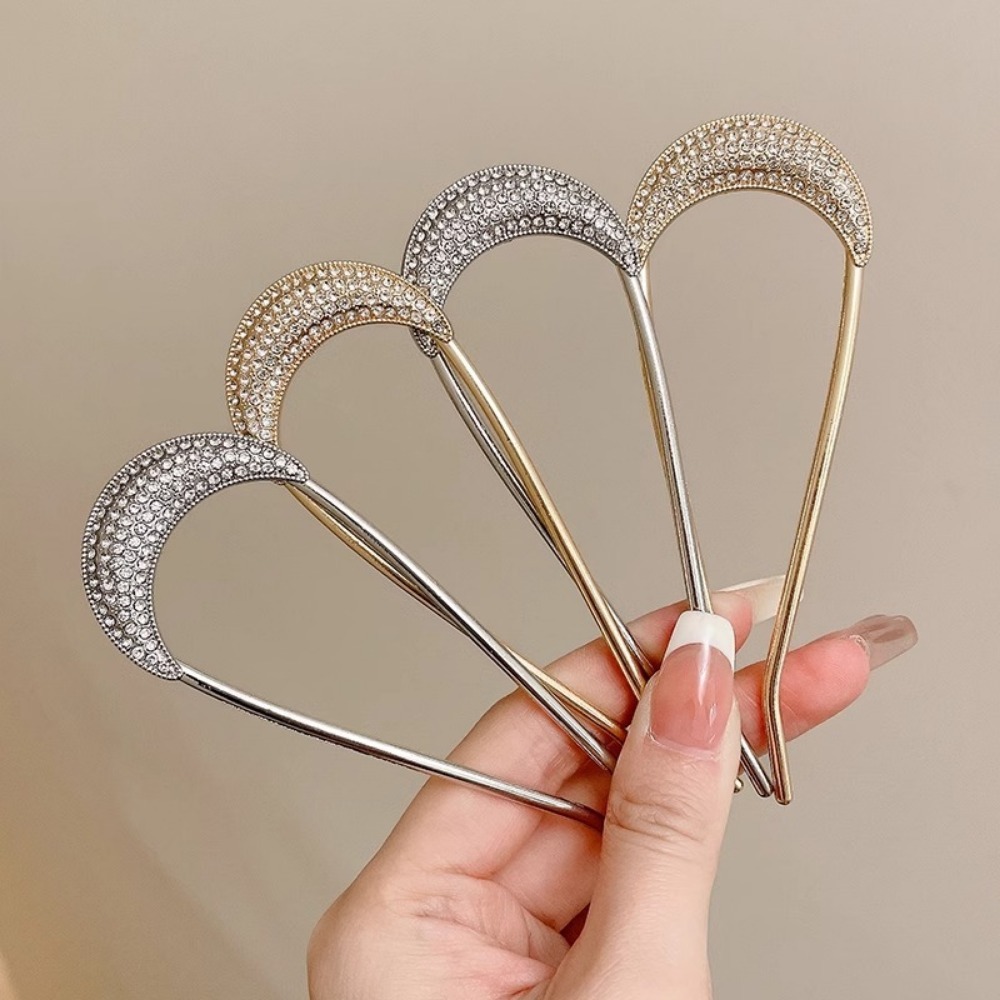 Women Fashion Hair Style - Horquillas de cristal en forma de
