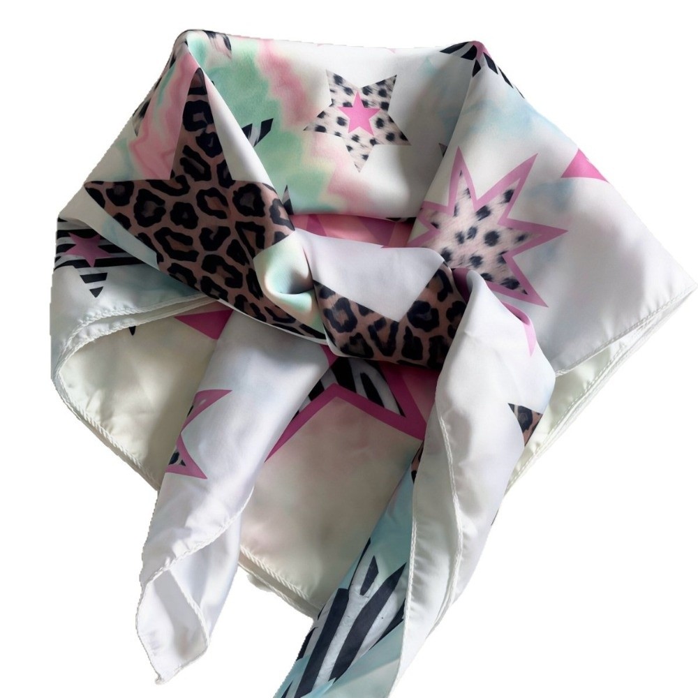 Women'S Fashion Edgy - Pañuelo Cuadrado Vintage con Estampado de