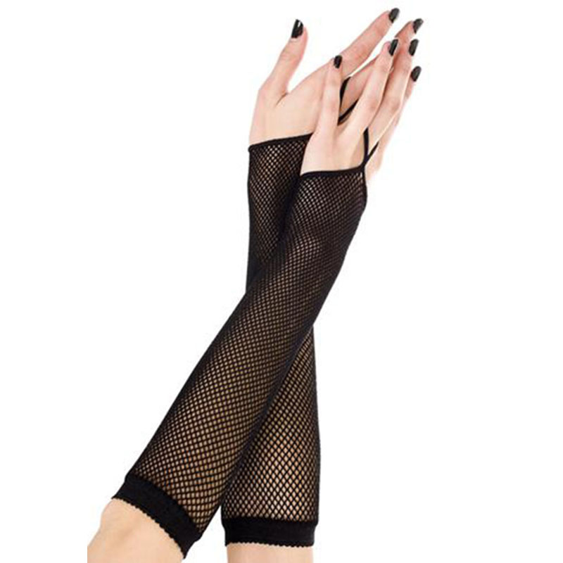 Women'S Fashion Gloves - Nuevos guantes largos negros de rejilla