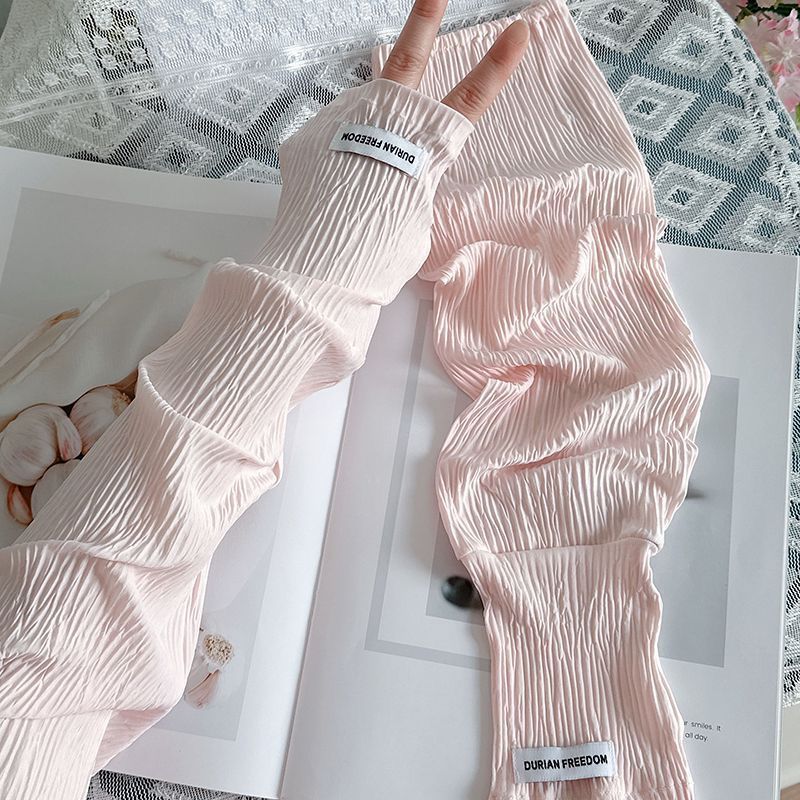 Women'S Fashion Gloves - Guantes sin dedos de seda helada