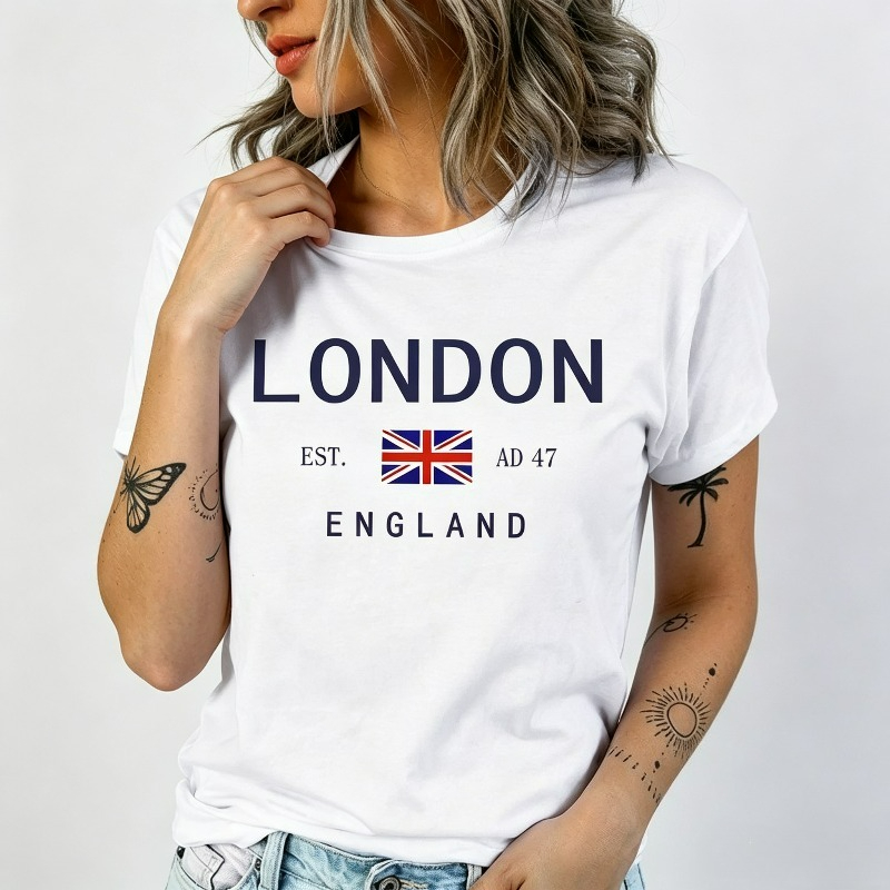 Women'S Fashion London - Camiseta de verano para mujer, estilo