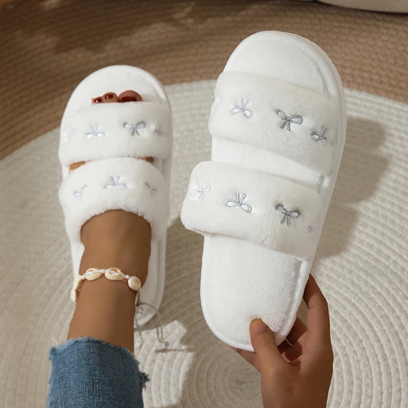 Pantuflas de moda con lazo bor - Women'S Fashion Korea reseña y precio