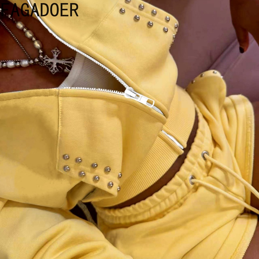 FAGADOER Conjunto Deportivo Ca - Women'S Fashion Zip Hoodie reseña y precio
