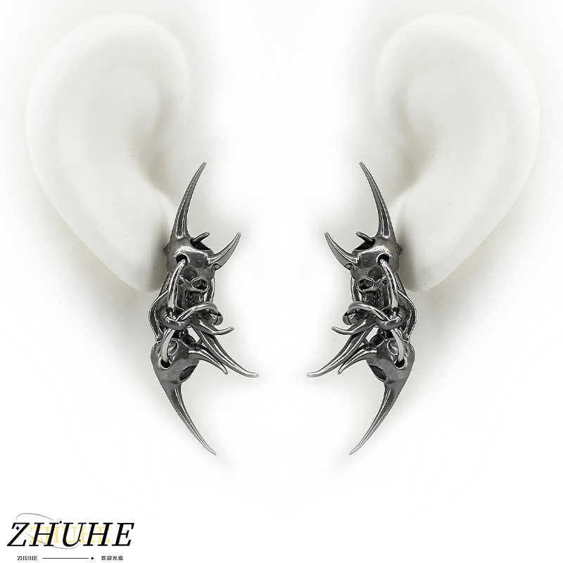Pendientes de calavera de cuer - Women'S Fashion Edgy reseña y precio