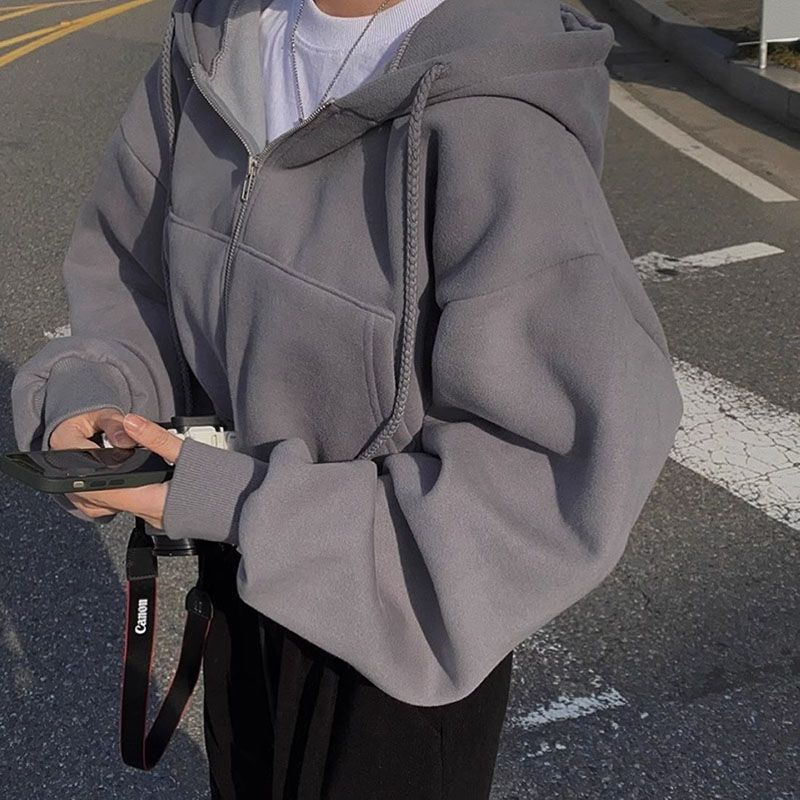 Sudadera con capucha y cremall - Women'S Fashion Zip Hoodie reseña y precio