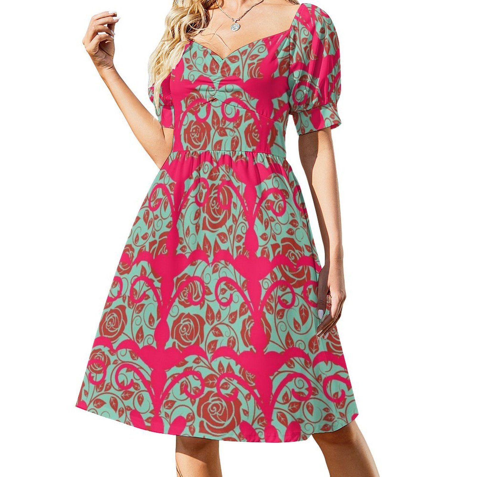 Vestido bohemio Chic con estam - Women Fashion Gown reseña y precio