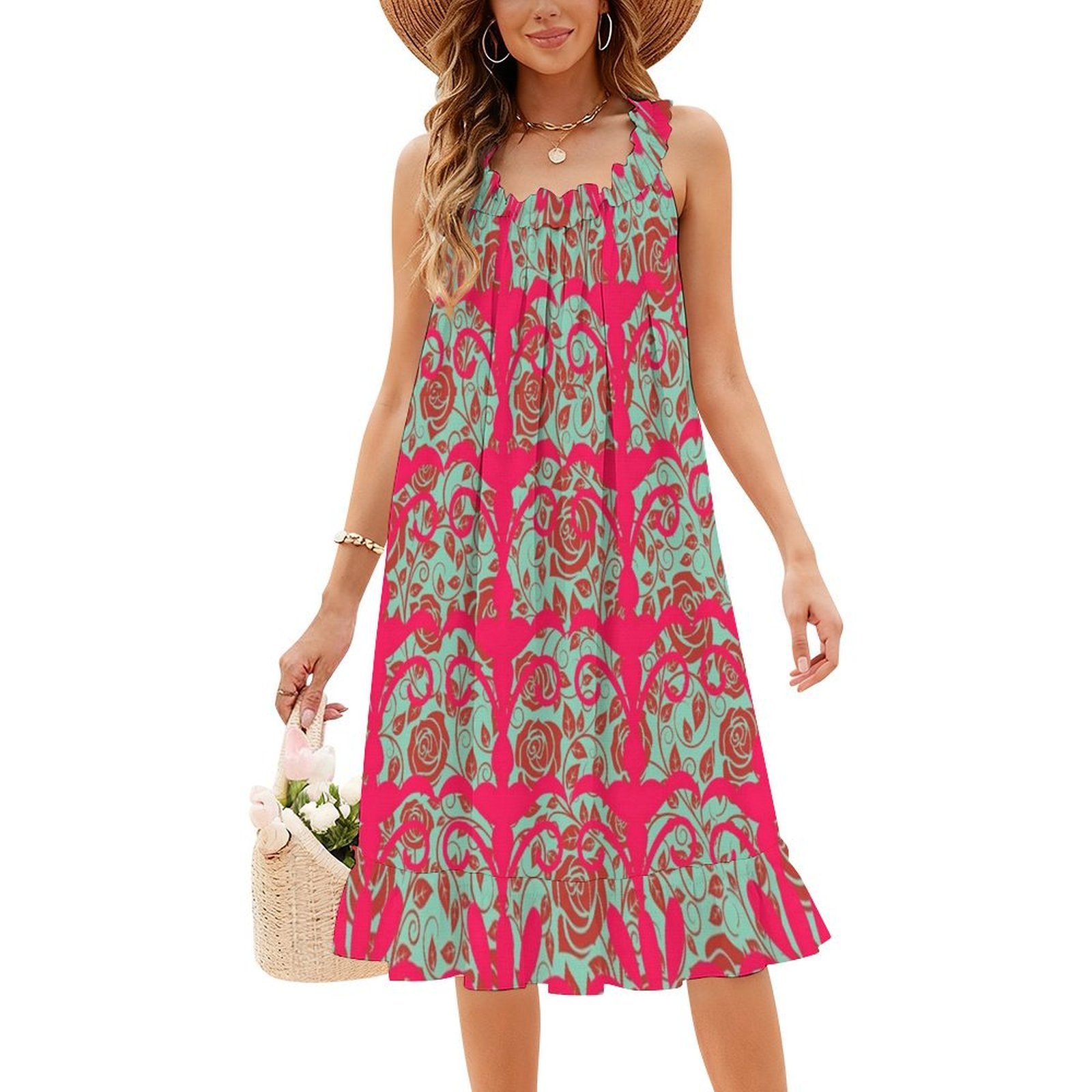 Vestido bohemio Chic con estam - Women Fashion Gown reseña y precio