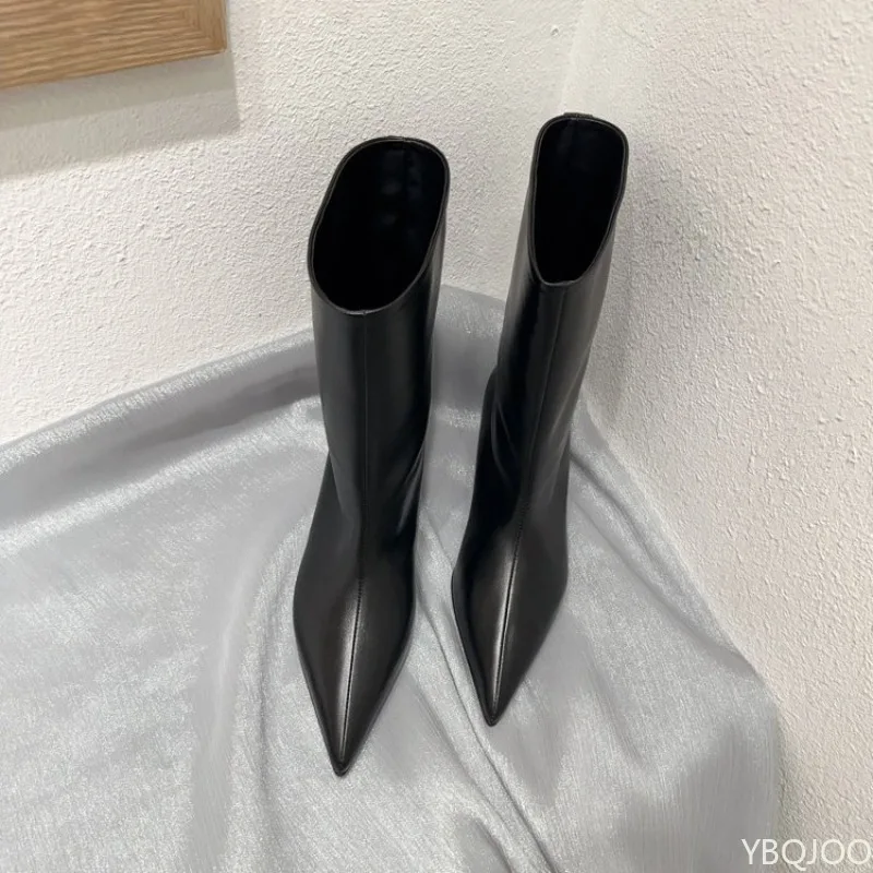 Botines Cortos de Tacón de Agu - Women'S Fashion Korea reseña y precio