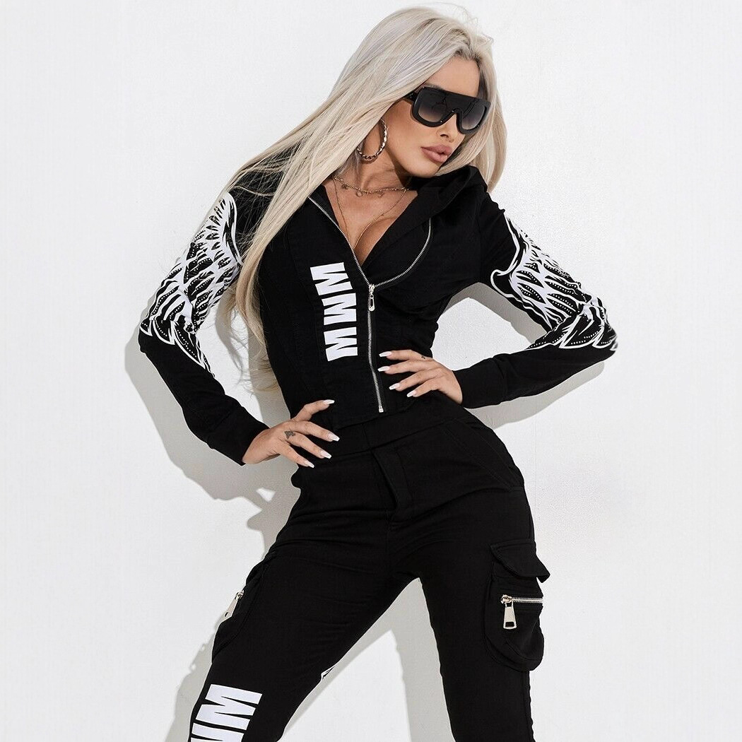 Conjunto Deportivo de Moda par - Women'S Fashion Zip Hoodie reseña y precio