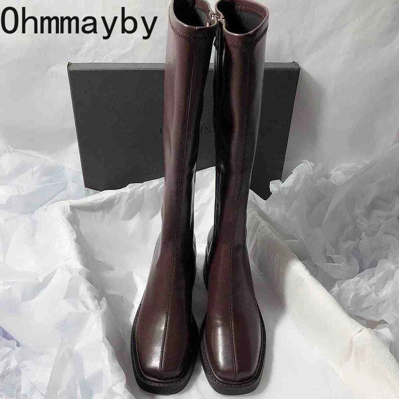Botas hasta la rodilla De tacó - Women'S Fashion Korea reseña y precio