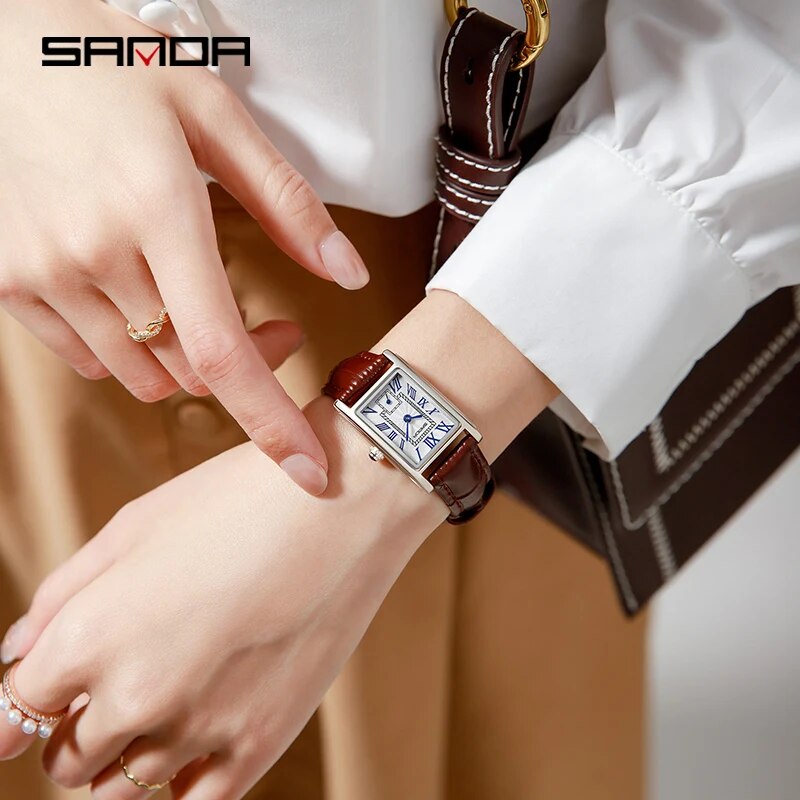 SANDA-Reloj de pulsera analógi - Women'S Fashion Digital Watch reseña y precio