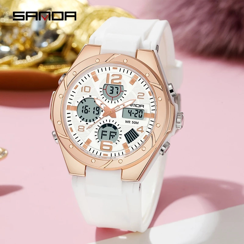 Reloj SANDA Rosa para Mujer, R - Women'S Fashion Digital Watch reseña y precio