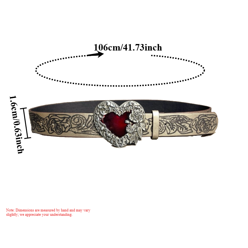Cinturón de Mujer con Corazón  - Women'S Fashion Edgy reseña y precio