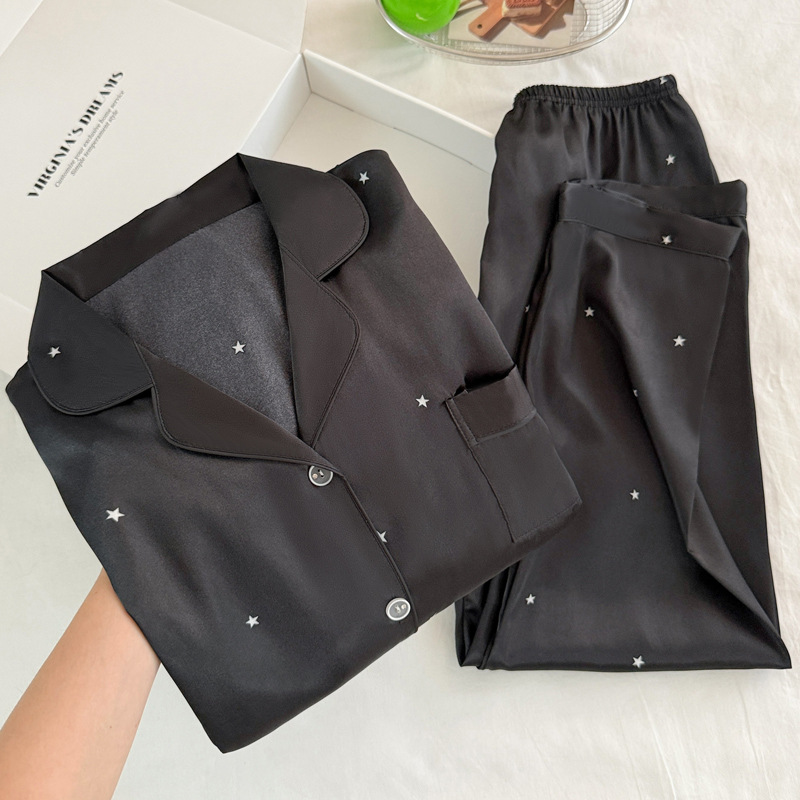 Pijamas de seda de hielo negro - Women'S Fashion Pajamas reseña y precio