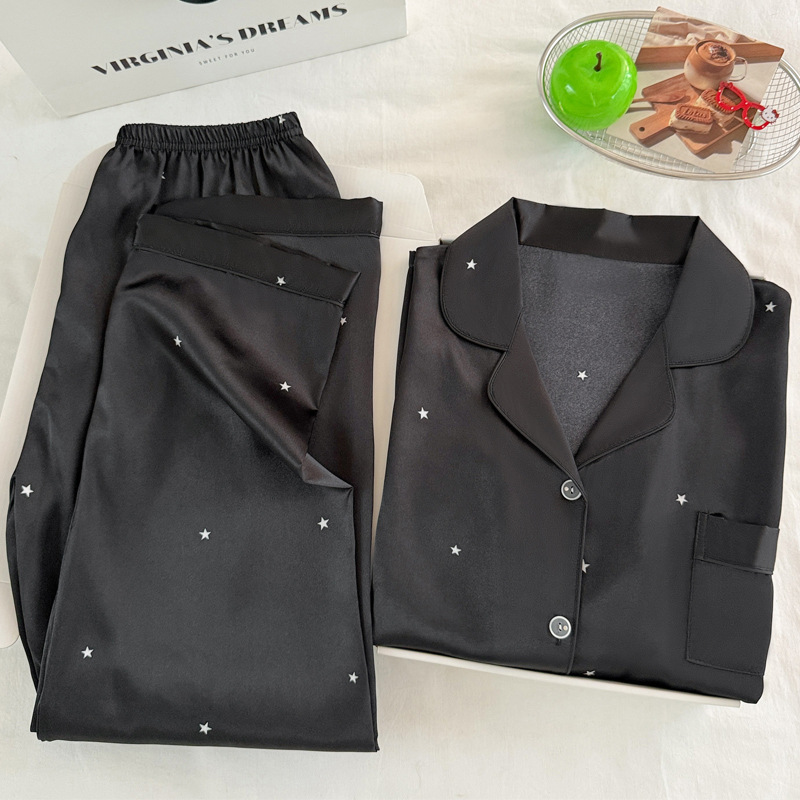 Pijamas de seda de hielo negro - Women'S Fashion Pajamas reseña y precio
