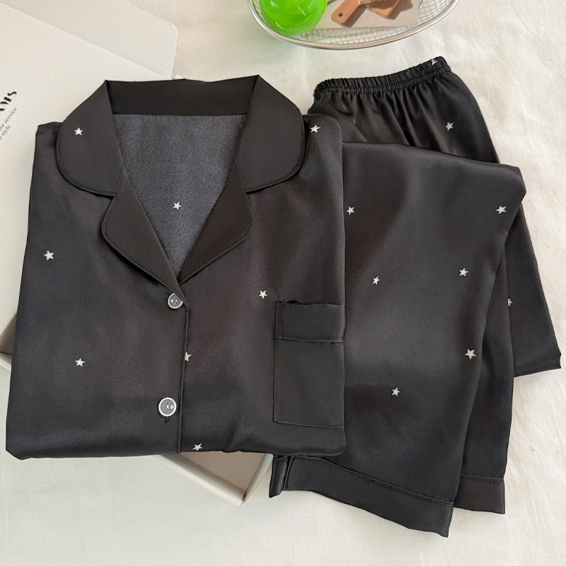Pijamas de seda de hielo negro - Women'S Fashion Pajamas reseña y precio