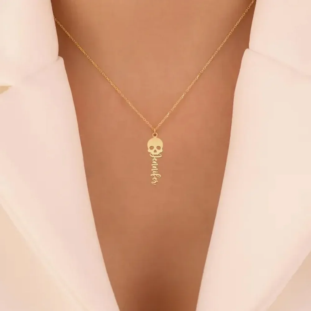 Collar de calavera personaliza - Women'S Fashion Edgy reseña y precio