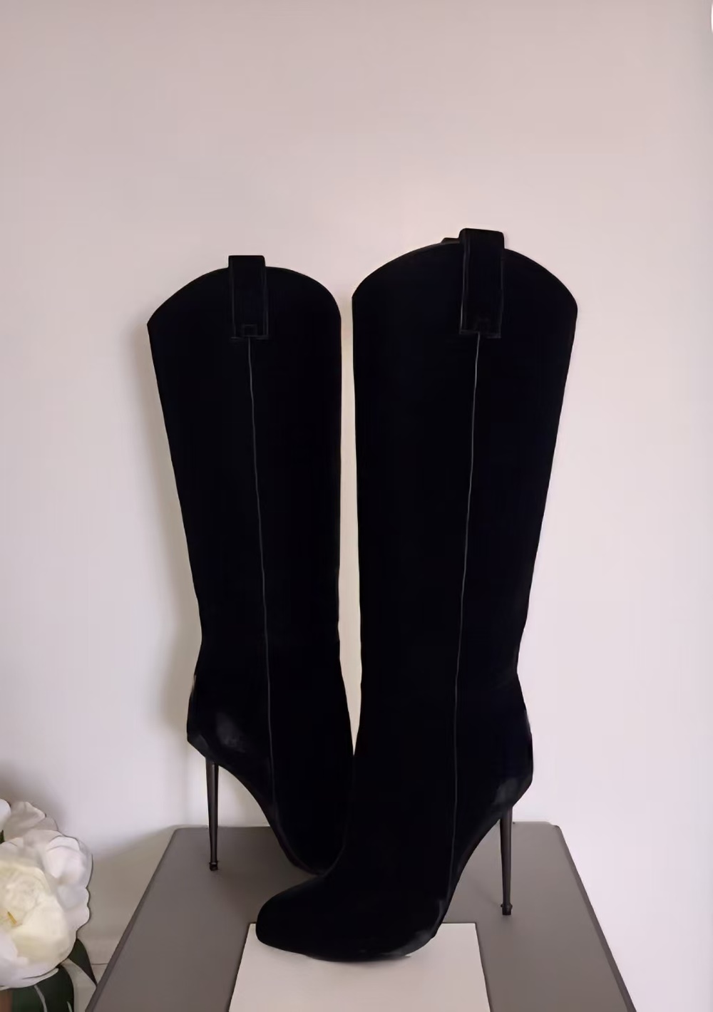 Botas de terciopelo negras has - Women'S Fashion Edgy reseña y precio