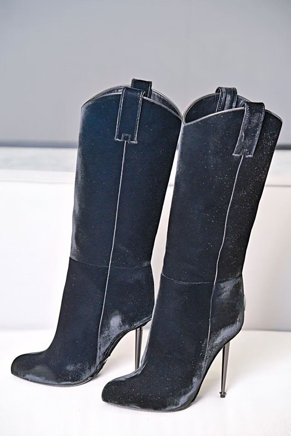 Botas de terciopelo negras has - Women'S Fashion Edgy reseña y precio