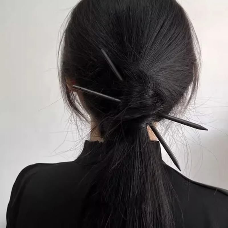 Horquillas de madera negras es - Women Fashion Hair Style reseña y precio