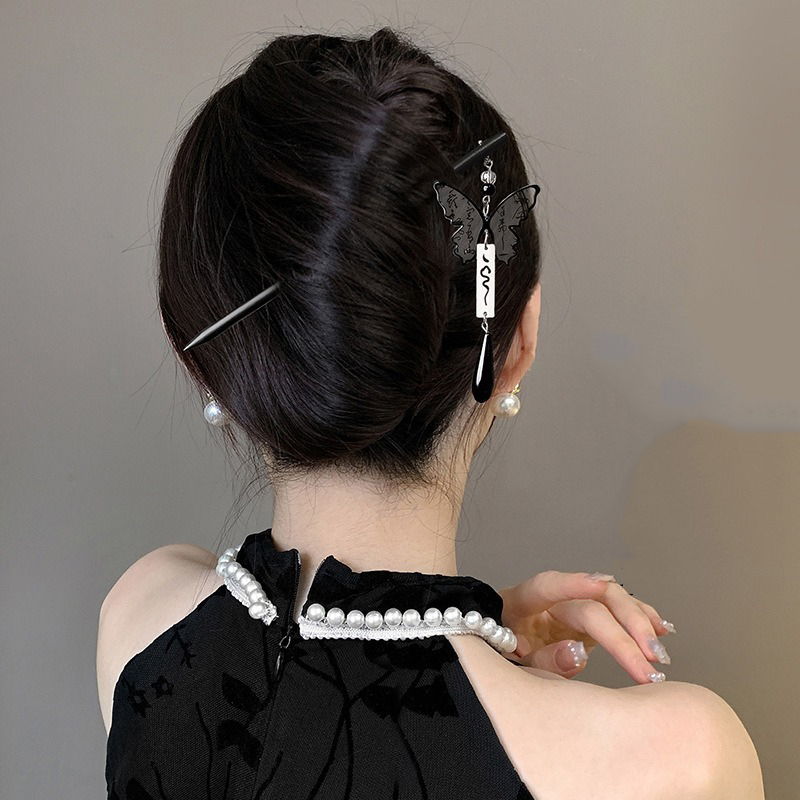 Horquillas de madera con pintu - Women Fashion Hair Style reseña y precio