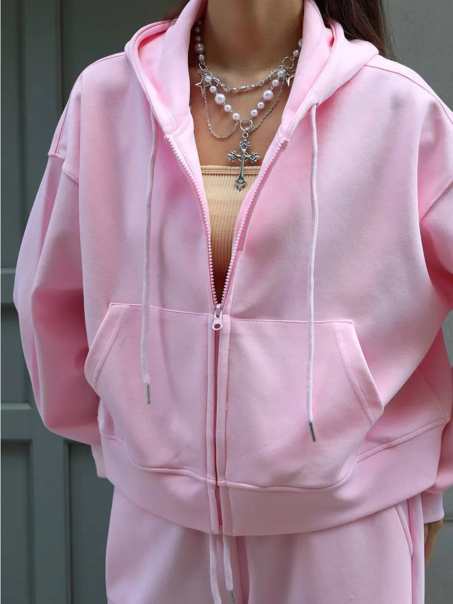Conjunto de ropa de estar de 2 - Women'S Fashion Zip Hoodie reseña y precio